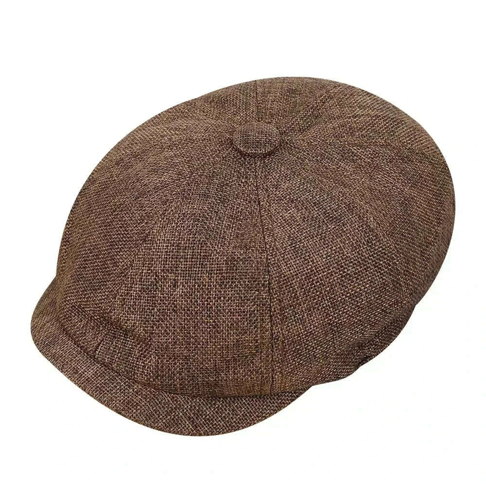 KIMLUD, 2025 New Classic Hat for Men Caps Vintage Retro Tweed Peaky Blinders Beret Hat Flat Peaked Cap Street Hats for Women Men, KIMLUD Womens Clothes