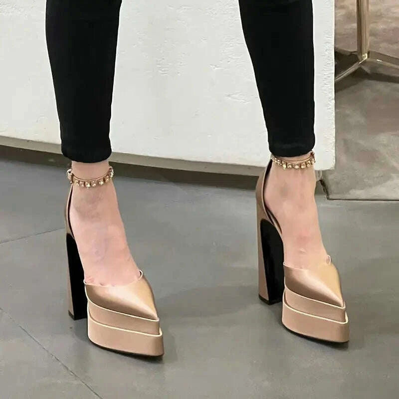 2025-new-fashion-catwalk-show-womens-single-shoes-fashion-pumps-summer-water-platform-thick-heel-pointed-toe-satin-high-heelskimlud-womens-fashion-34621451