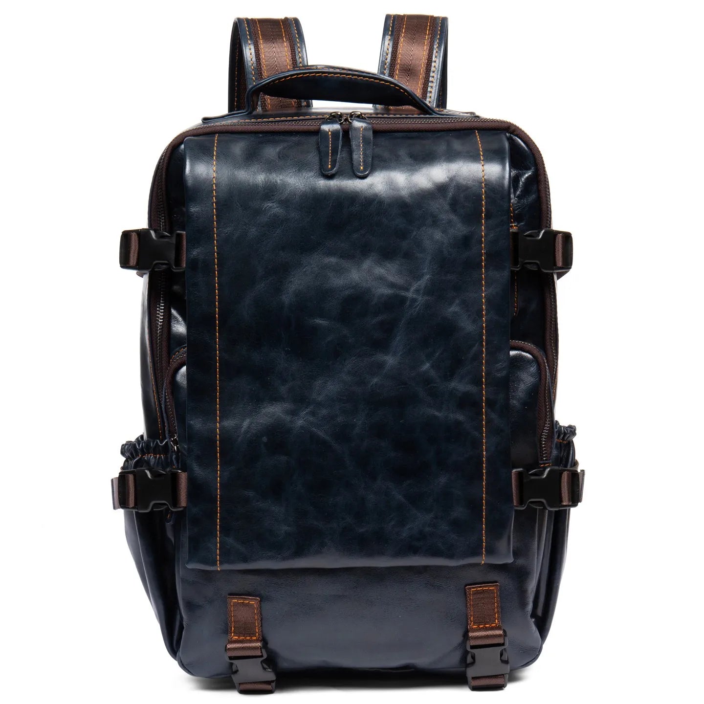 European Handcrafted Leather Backpack — Brown | KIMLUD