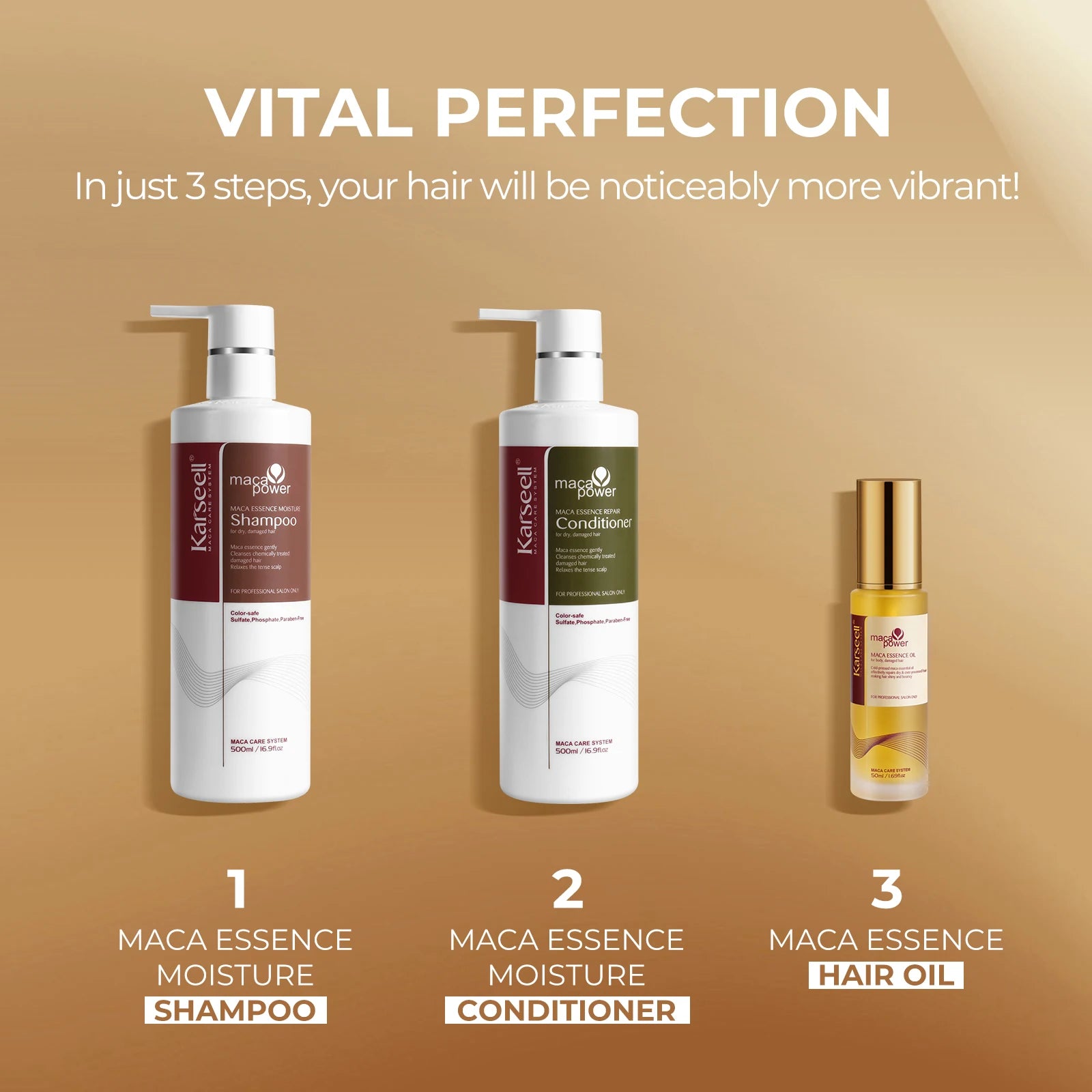 Collagen Argan Hair Care Set For Dry Damaged Hair — White | KIMLUD