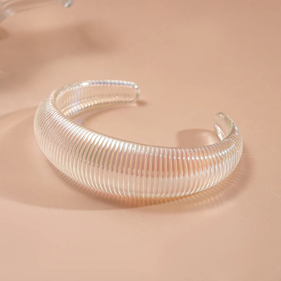 Bohemia Transparent Colorful Acrylic Opening Bangle for Women Irregular Large Wide Cuff Bracelet New Trend Couple Jewelry F