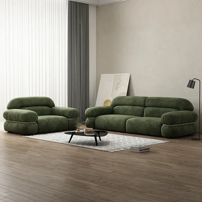 Modern Sectional Sofa With Reclining — Yellow | KIMLUD
