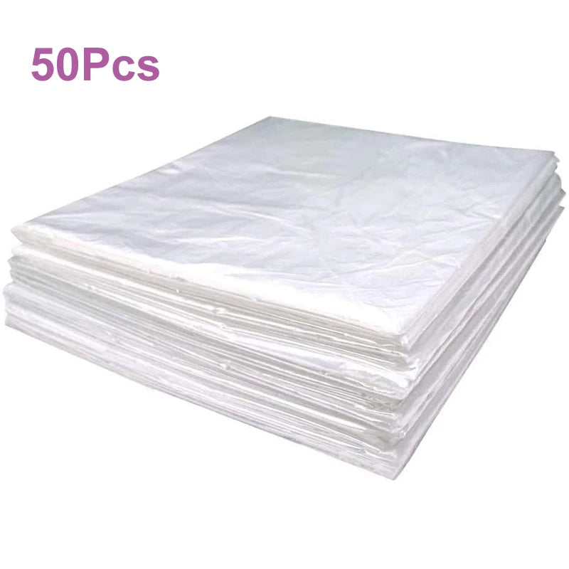 50Pcs Disposable Infrared Sauna Blanket Bags 47"x82" PVC Plastic Sheeting for Body Wrap Pack Sauna Blanket Bath Bags