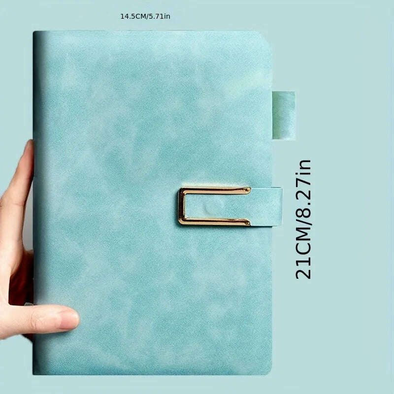 A5 Thickened Deer Head Notebook Business PU Soft Leather Notepad With Horizontal Lines School Office Supplies Stationery - KIMLUD
