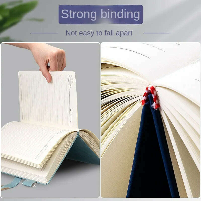A5 Thickened Deer Head Notebook Business PU Soft Leather Notepad With Horizontal Lines School Office Supplies Stationery - KIMLUD