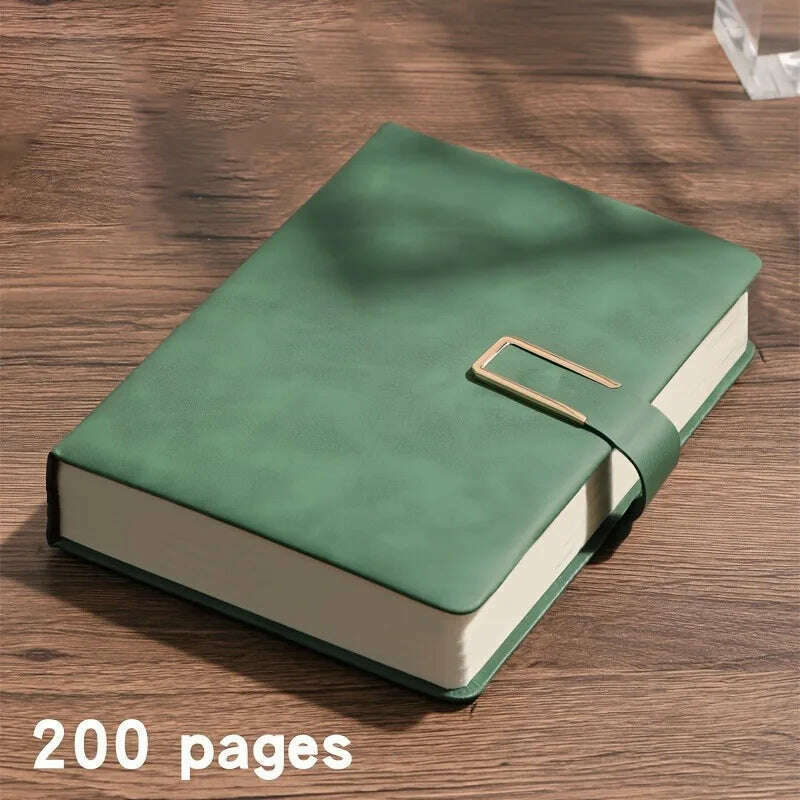 A5 Thickened Deer Head Notebook Business PU Soft Leather Notepad With Horizontal Lines School Office Supplies Stationery - KIMLUD