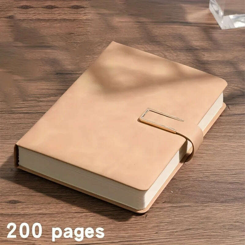 A5 Thickened Deer Head Notebook Business PU Soft Leather Notepad With Horizontal Lines School Office Supplies Stationery - KIMLUD