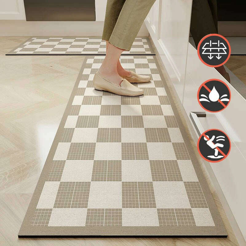 Absorbent Kitchen Floor Mat Diatomaceous Mud Floor Mats Doorstep Water Absorption Oil Absorption Anti Slip Rug Bathroom Carpet - KIMLUD