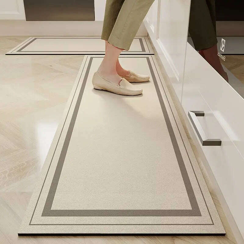 Absorbent Kitchen Floor Mat Diatomaceous Mud Floor Mats Doorstep Water Absorption Oil Absorption Anti Slip Rug Bathroom Carpet - KIMLUD