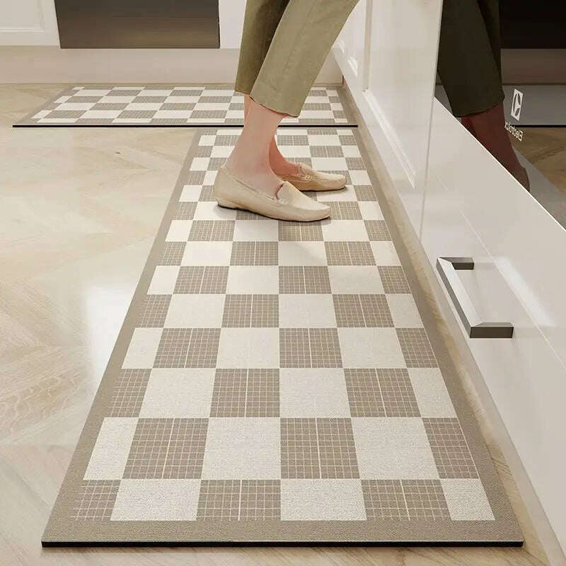 Absorbent Kitchen Floor Mat Diatomaceous Mud Floor Mats Doorstep Water Absorption Oil Absorption Anti Slip Rug Bathroom Carpet - KIMLUD