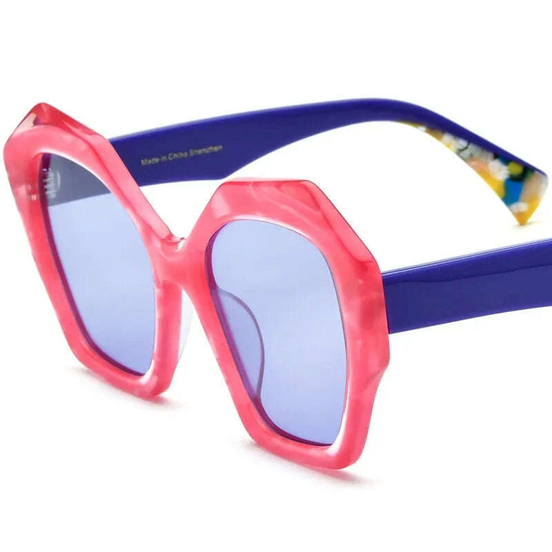 Accessories Two-Tone UV Protection Sunglasses Acetate Light Green | KIMLUD