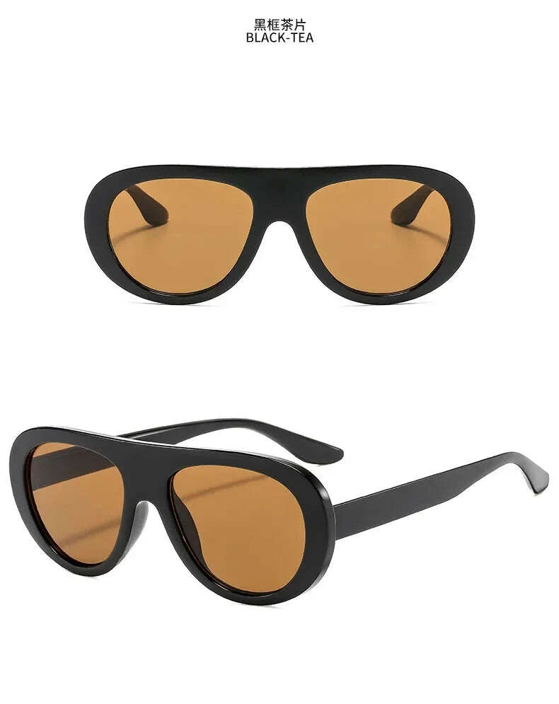 Acetate Sunglasses Oversized Hip Hop - Black | KIMLUD