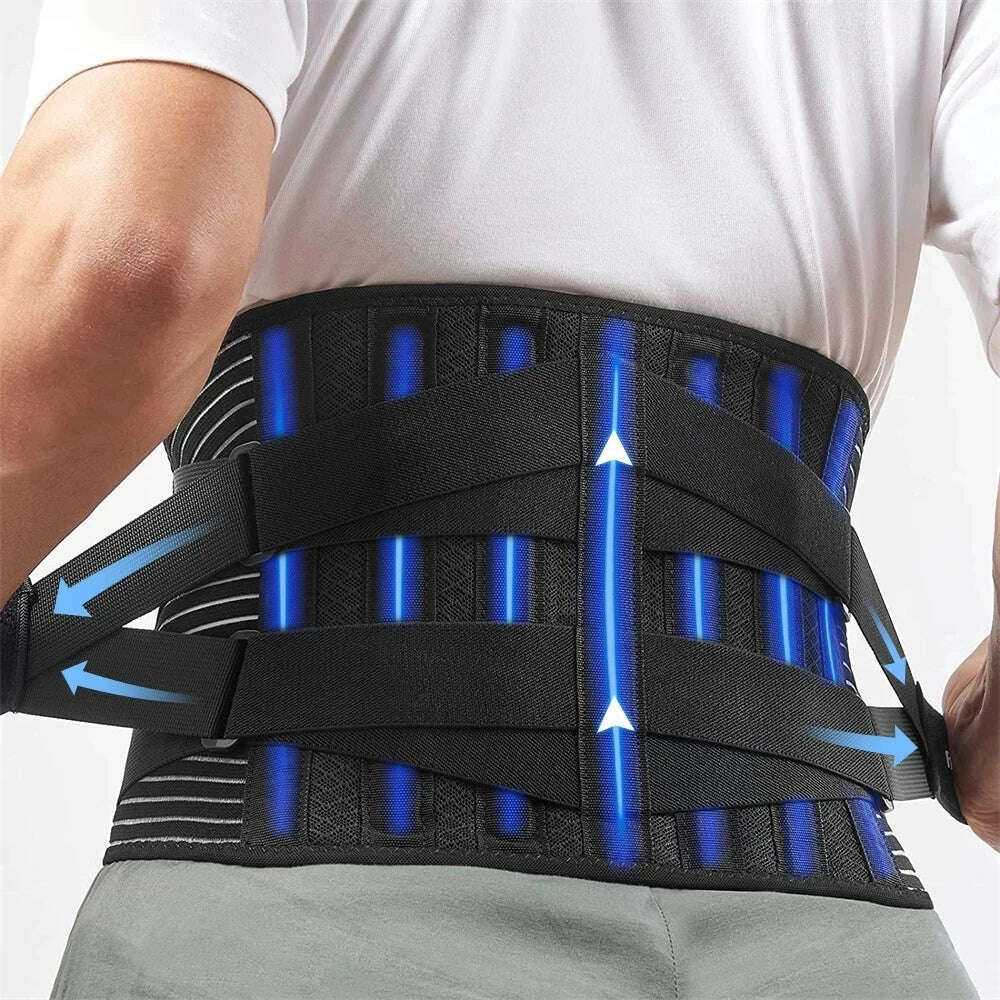KIMLUD, Adjustable Back Lumbar Support Belt Double Pull Medical Waist Orthopedic Brace Spine Relaxed Decompression Anti-skid Breathable, Back Lumbar Belt / S, KIMLUD APPAREL - Womens Clothes