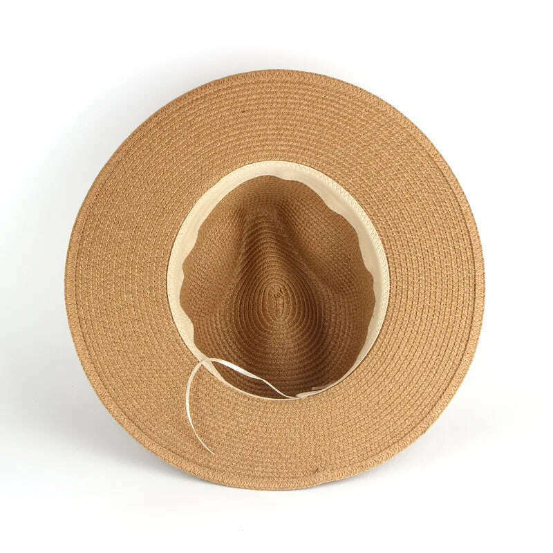 Adjustable Classic Panama Hat-Handmade In Ecuador Sun Hats for Women Man Beach Straw Hat for Men UV Protection Cap - KIMLUD