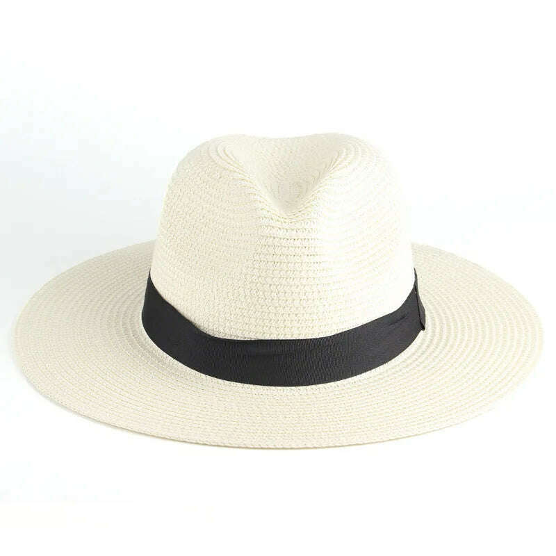 Adjustable Classic Panama Hat-Handmade In Ecuador Sun Hats for Women Man Beach Straw Hat for Men UV Protection Cap - KIMLUD