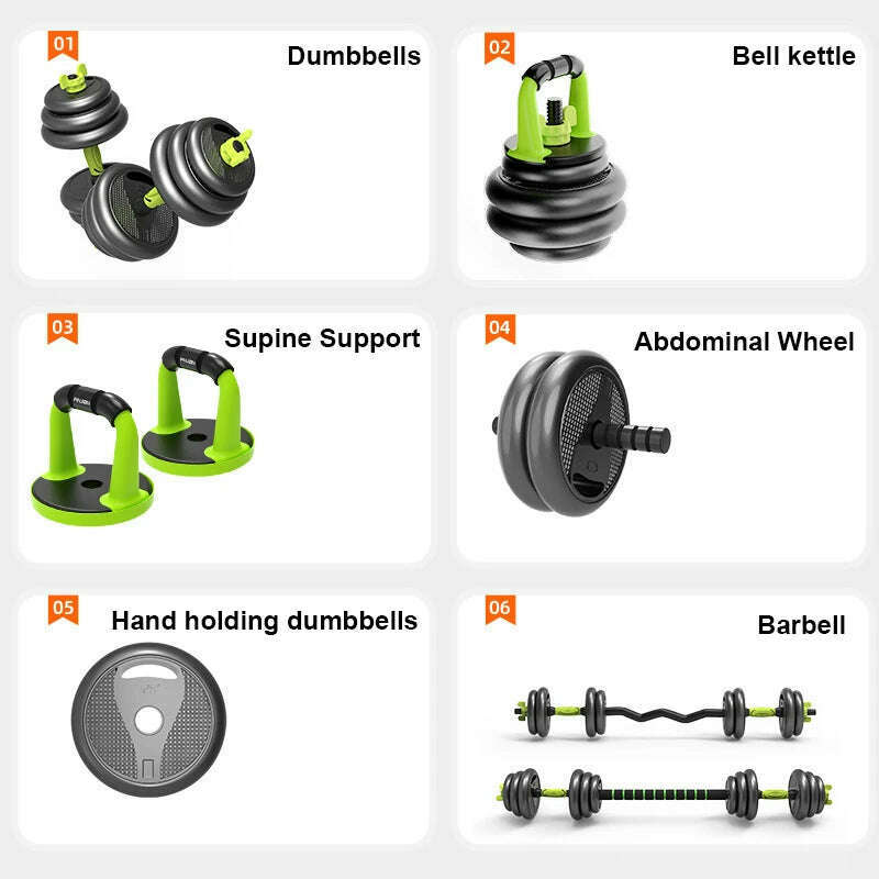 KIMLUD, Adjustable Dumbbell Set for Men, Fitness Equipment, Household Barbell, Kettlebell Combination, 10kg, Hot-selling, 2021, KIMLUD Womens Clothes