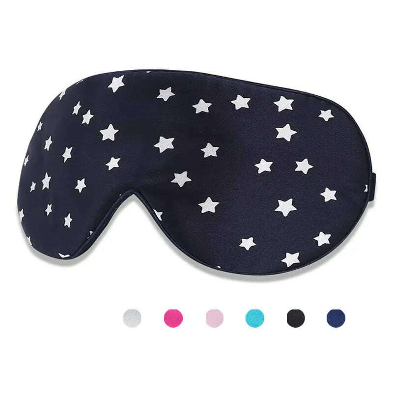 KIMLUD, Adjustable Silk Star Spot Sleep Mask Lunch Break Travel Home Sleep Aid Eyeshade Men And Women Sleeping Eye Mask Eye Shade Cover, KIMLUD Women's Clothes