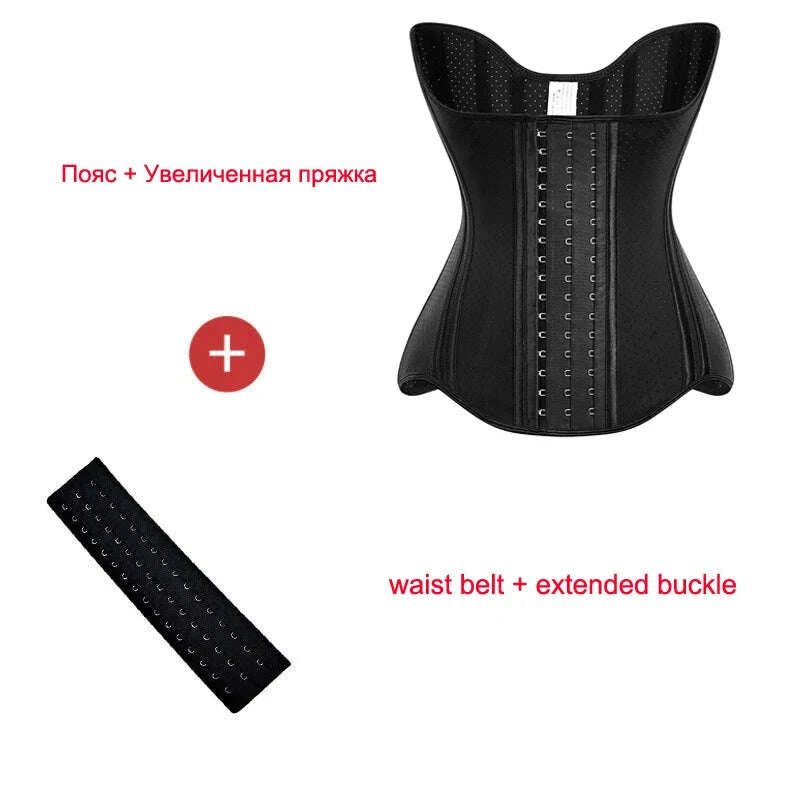 AfruliA Latex High Compression Shapewear Waist Trainer Corset Fajas Colombianas Girdle Strap Slimming Abdominal Belt Body Shaper
