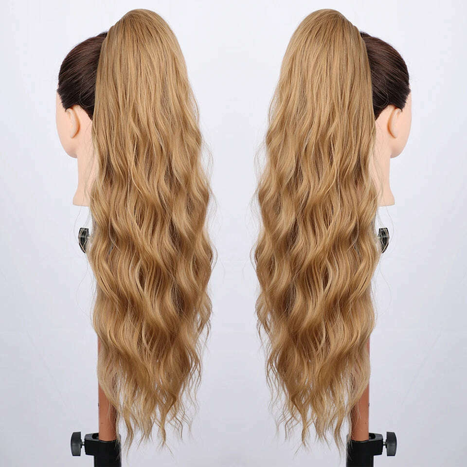 KIMLUD, AISI BEAUTY Synthetic Ponytail Extensions for Women Long Wavy Fluffy Synthetic Ponytail Hairpiece Natural Soft Daily Use, KIMLUD Womens Clothes