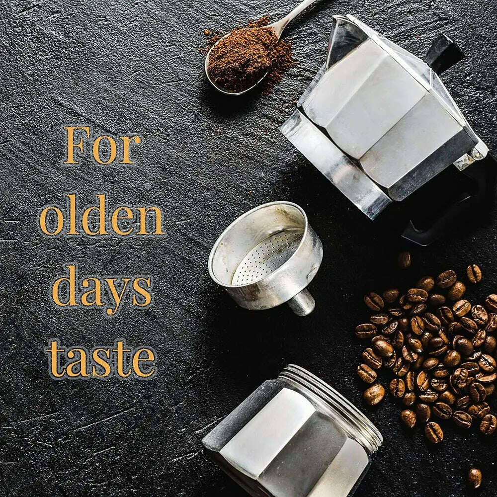 Aluminum Coffee Kettle Household Italian Octagonal Moka Coffee Tea Pot Office Home Travel Outdoor Camping Tableware Equipment - KIMLUD