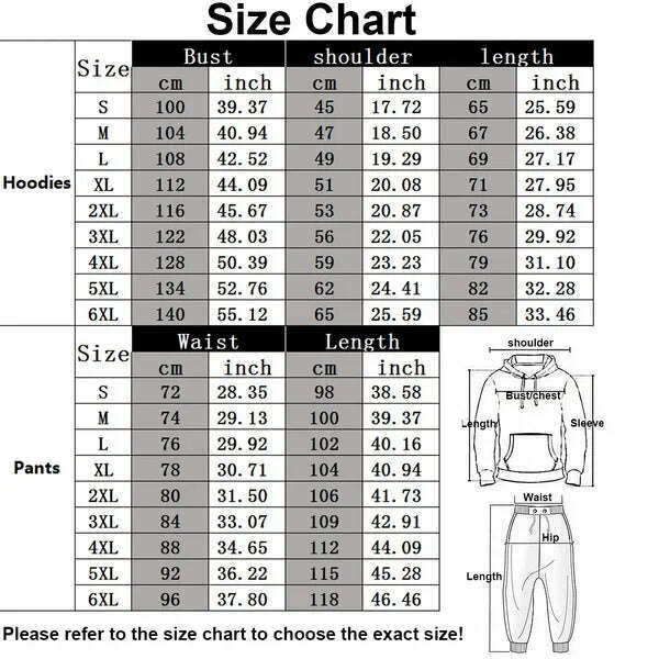 Anime Demon Slayer Hoodies 3D Printed Cosplay pants+Hoodie 2PCS Set Tracksuit Men Oversize Vintage Streetwear Hoodie Pants Sets - KIMLUD