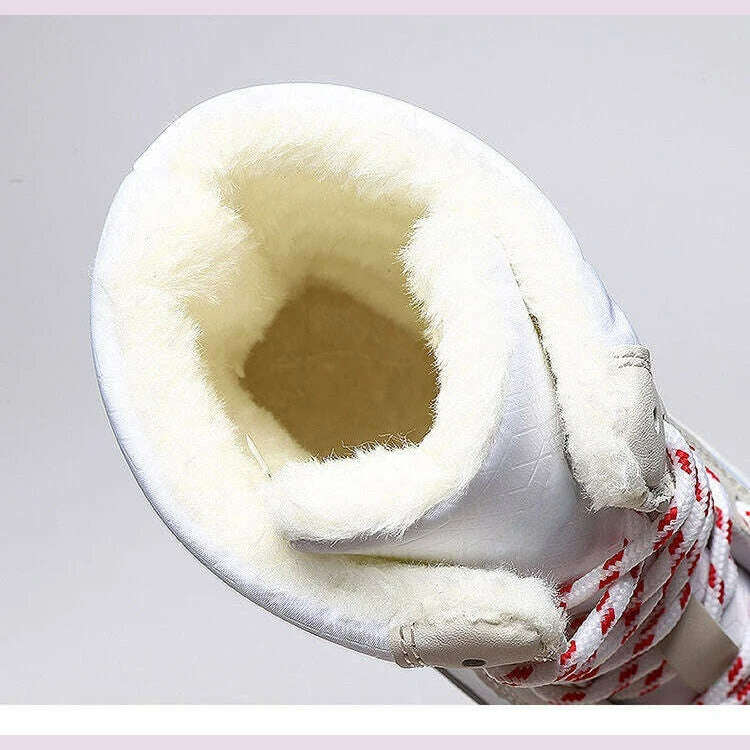 Ankel Boots for Women Winter Outdoor Warm Snow Boots Chunky Platform Waterproof Non-slip Warm Shoes Woman Boots Plus Size Casual - KIMLUD