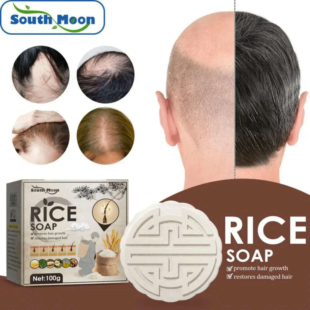 KIMLUD, Anti-Hair Loss Rice Shampoo Soap Rice Water Shampoo For Hair Carer Growth Hair Loss Treatment Oil Control Shampoo Soap, KIMLUD Womens Clothes
