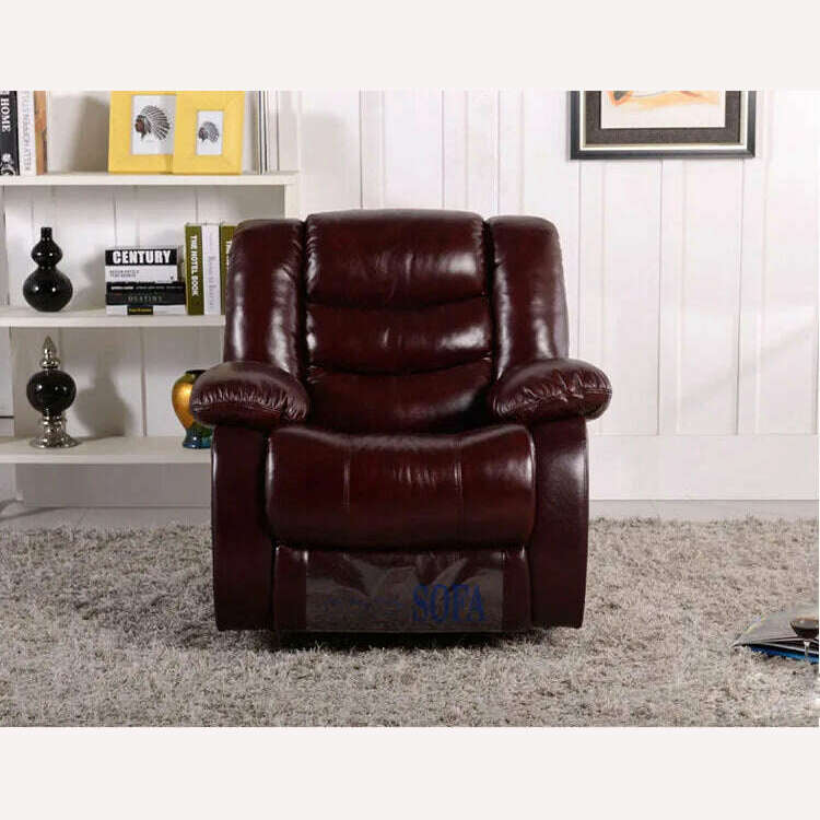 KIMLUD, Antique European Creative cow real genuine leather chair single living room sofa chairs swivel chair functional chair recliner, KIMLUD Womens Clothes