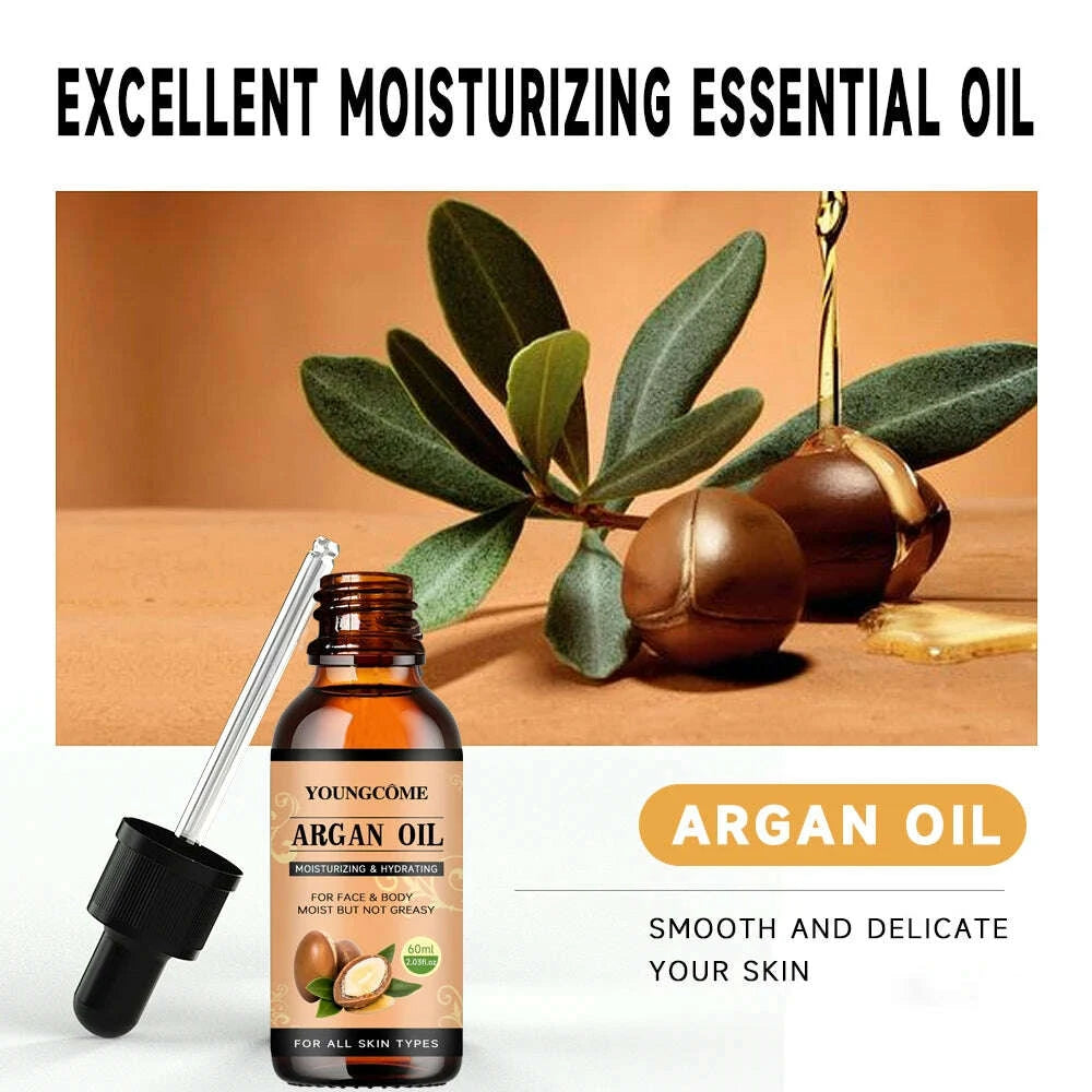 Argan Oil Hair Serum Lightweight Frizz Control - Amber | KIMLUD