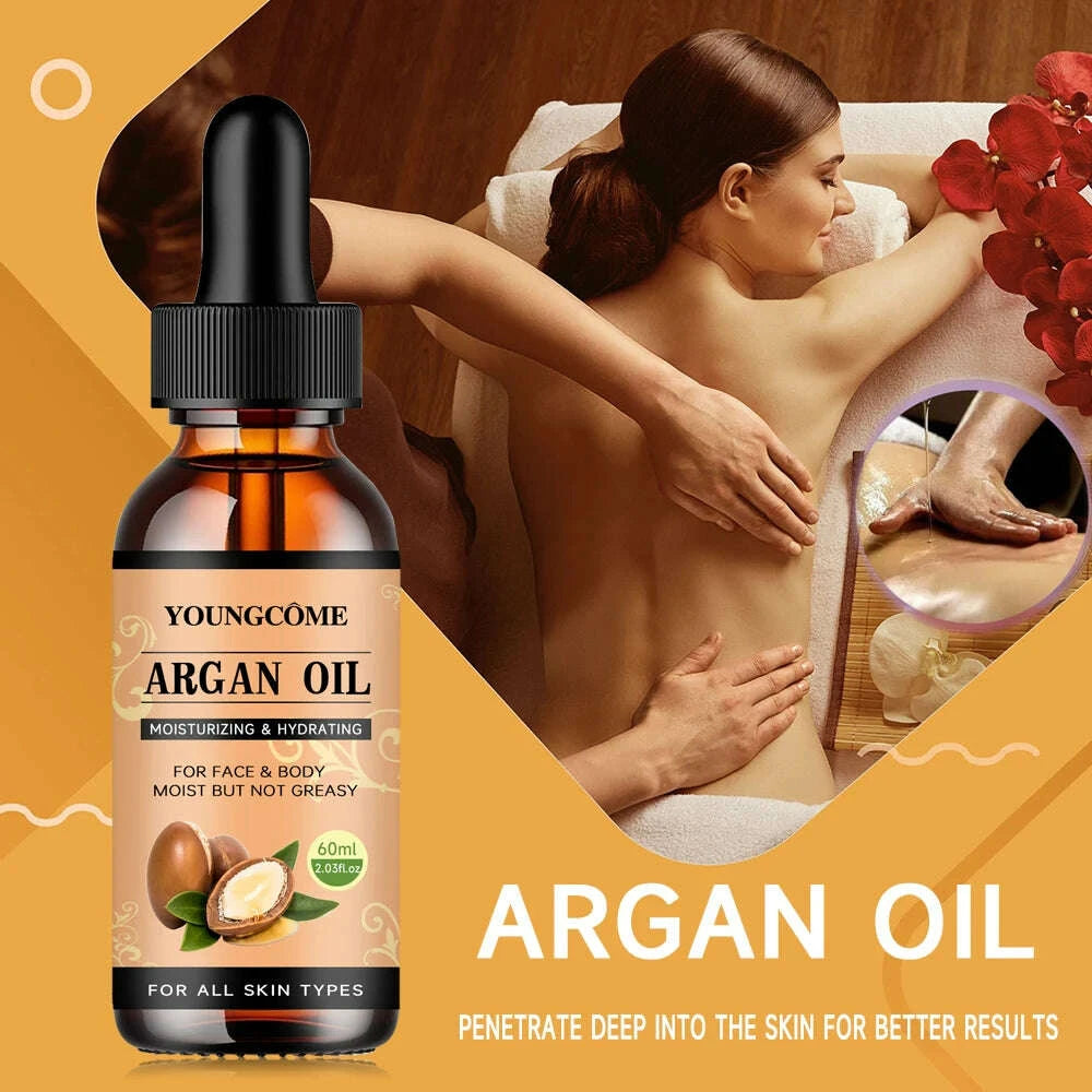 Argan Oil Hair Serum Lightweight Frizz Control - Amber | KIMLUD