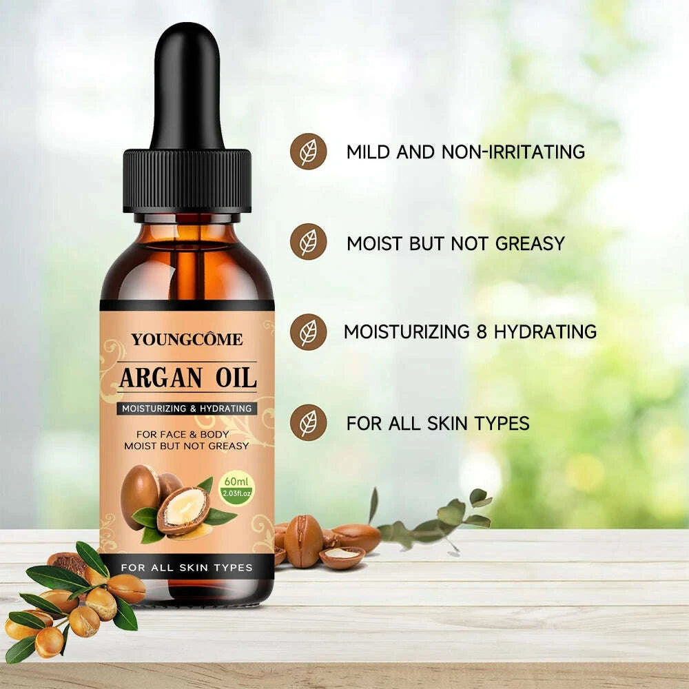 Argan Oil Hair Serum Lightweight Frizz Control - Amber | KIMLUD