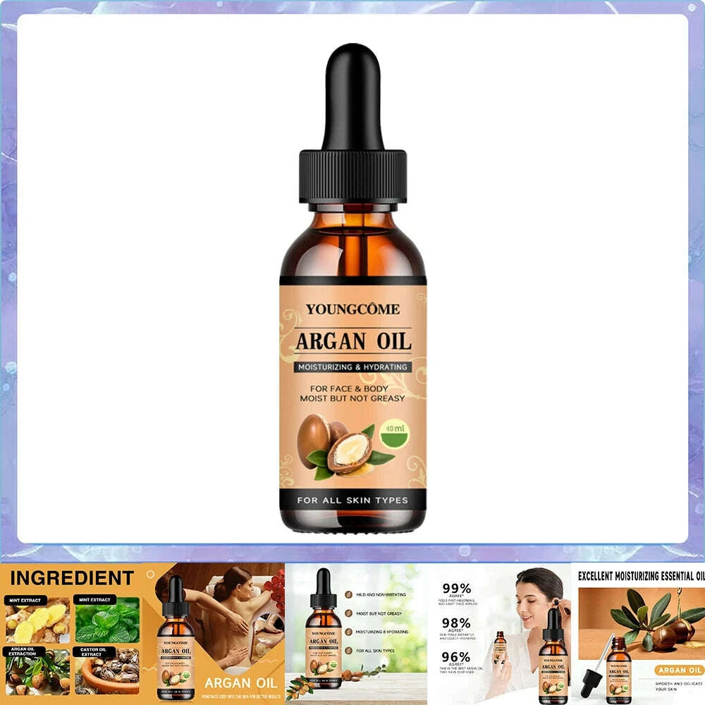 Argan Oil Hair Serum Lightweight Frizz Control - Amber | KIMLUD