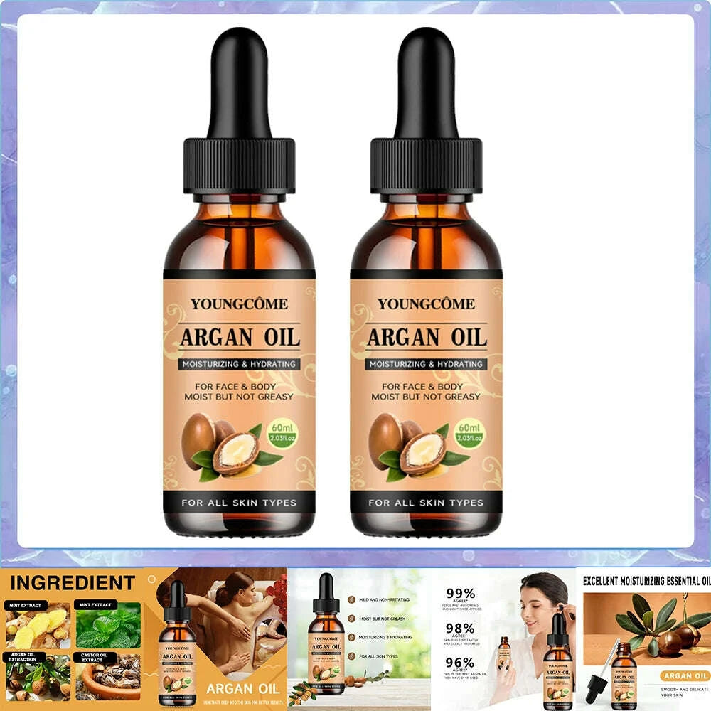 Argan Oil Hair Serum Lightweight Frizz Control - Amber | KIMLUD