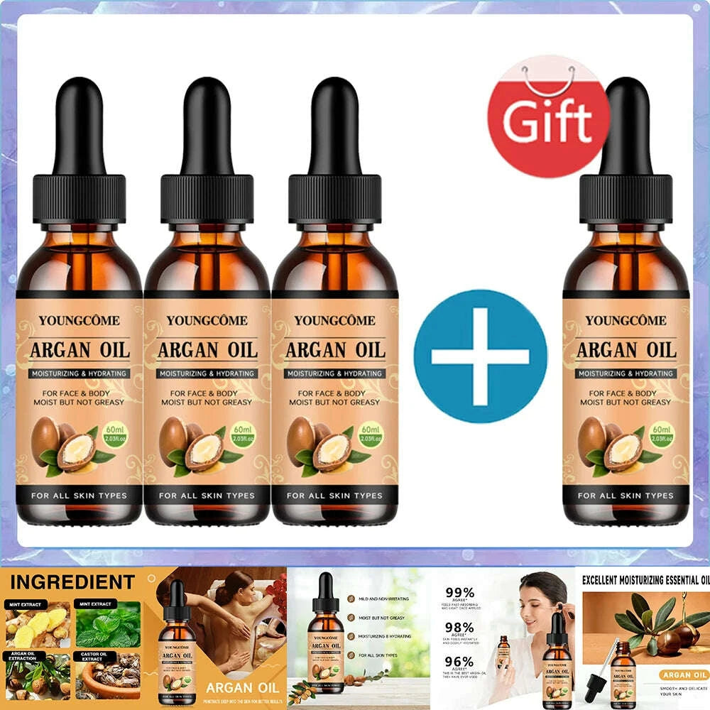 Argan Oil Hair Serum Lightweight Frizz Control - Amber | KIMLUD