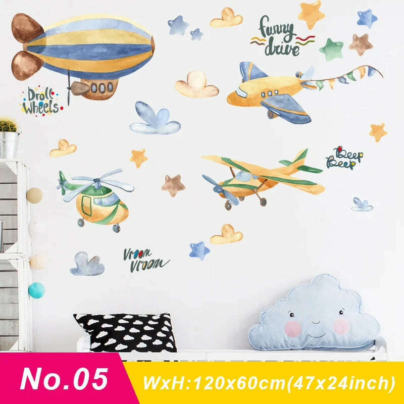 KIMLUD, Astronaut Wall Stickers for Kids rooms Kindergarten Wall Decor Vinyl Remvable PVC Wall Decals Art Tiles Murals Home Decoration, No.05 / Large, KIMLUD APPAREL - Womens Clothes