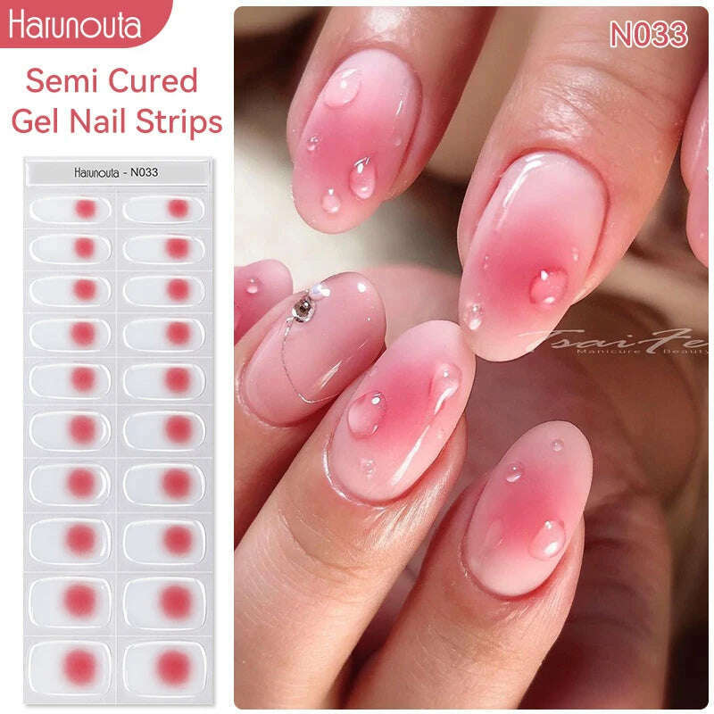Auroras Semi-Cured Gel Nail Wraps Stickers Strips Sparking Aurora UV Full Cover LED Gel Semi Cured Nail Sliders For Nails - KIMLUD
