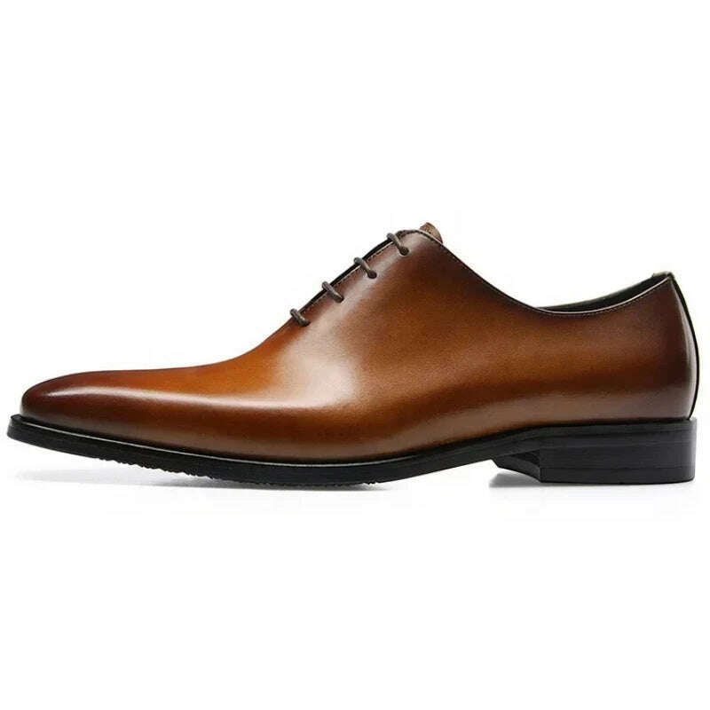 KIMLUD, Authentic Oxford Shoes Classic Italian Design Handcrafted Men's Dress Shoes Short Eye-Catching Leather, KIMLUD Womens Clothes