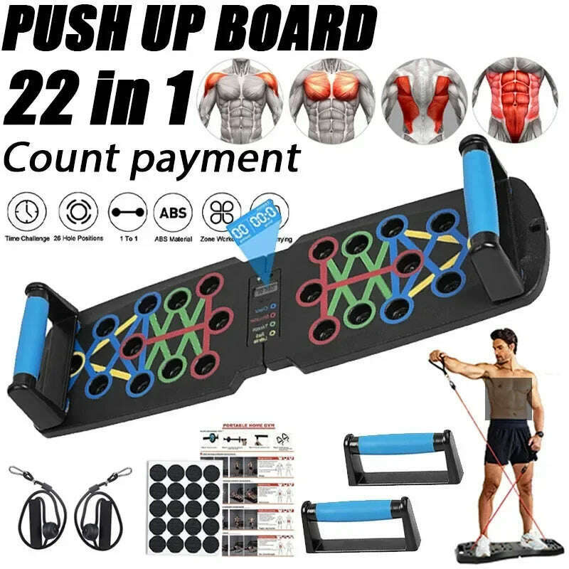 KIMLUD, Automatic Count Push Up Board Home Fitness Rack Pushup Bars Handles Foldable Professional Chest Abdomen Arms and Back Train, KIMLUD Womens Clothes