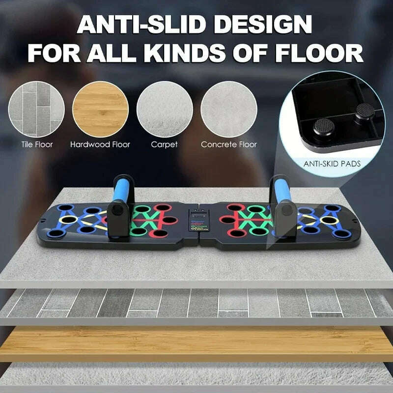 Automatic Count Push Up Board Strength Train Equipment Foldable for Chest Abdomen Arms and Back Train Home Gym Equipment Fitness - KIMLUD