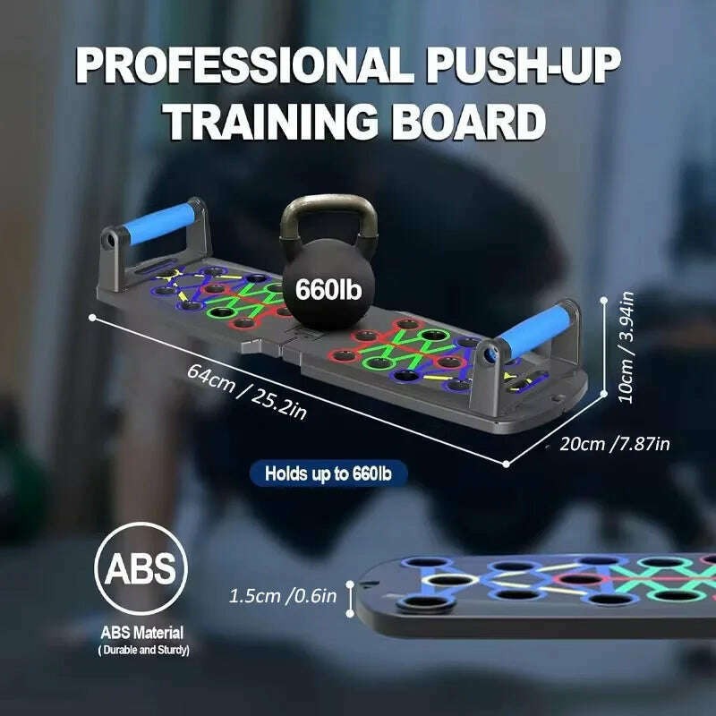 Automatic Count Push Up Board Strength Train Equipment Foldable for Chest Abdomen Arms and Back Train Home Gym Equipment Fitness - KIMLUD