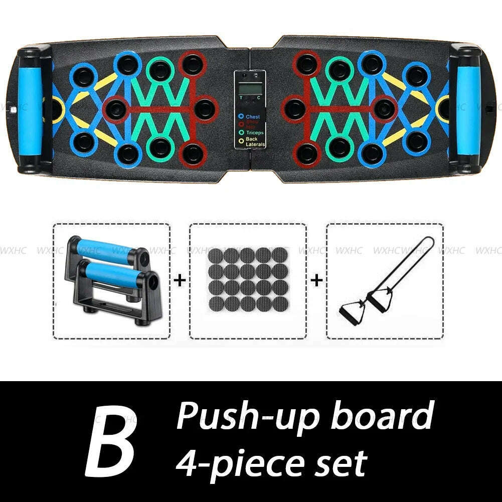 Automatic Count Push Up Board Strength Train Equipment Foldable for Chest Abdomen Arms and Back Train Home Gym Equipment Fitness - KIMLUD