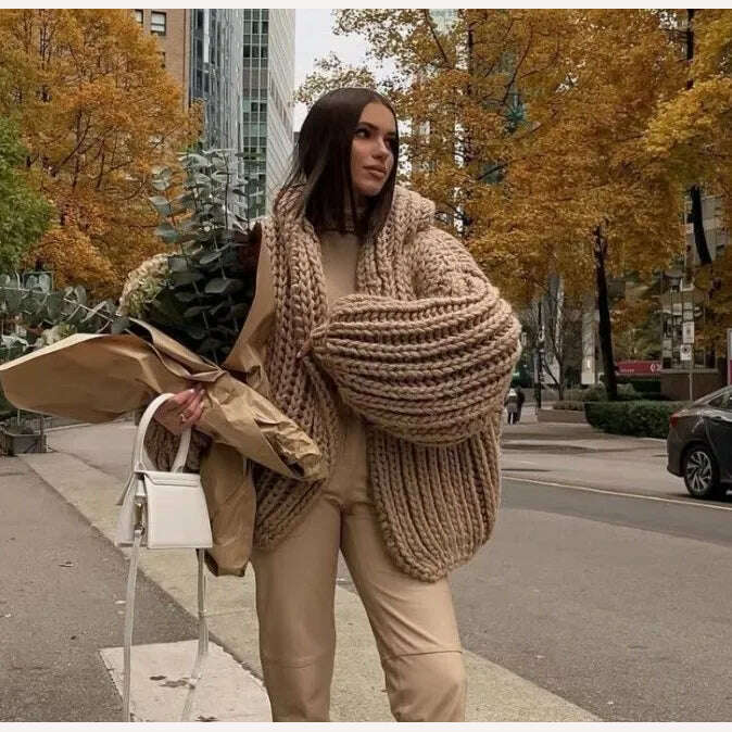 KIMLUD, Autumn Fashion Solid Hooded Sweater Vest For Women Elegant Sleeveless Knitting Cardigan Winter Office Ladies Commute Streetwear, KIMLUD Womens Clothes