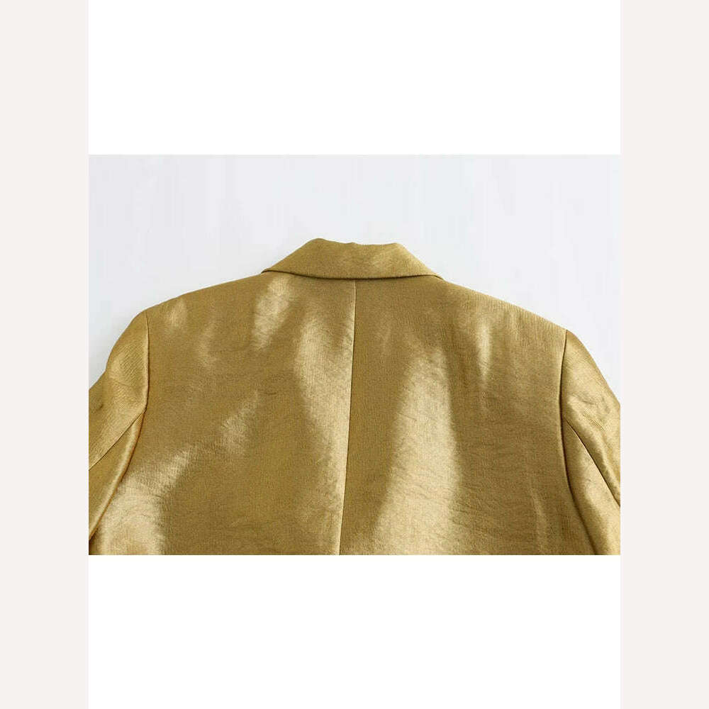 KIMLUD, Autumn Straight Blazer for Women Fashion Glitter Luxury Blazer Woman Long Sleeve Office Women's Blazers New in Outerwears, KIMLUD Womens Clothes