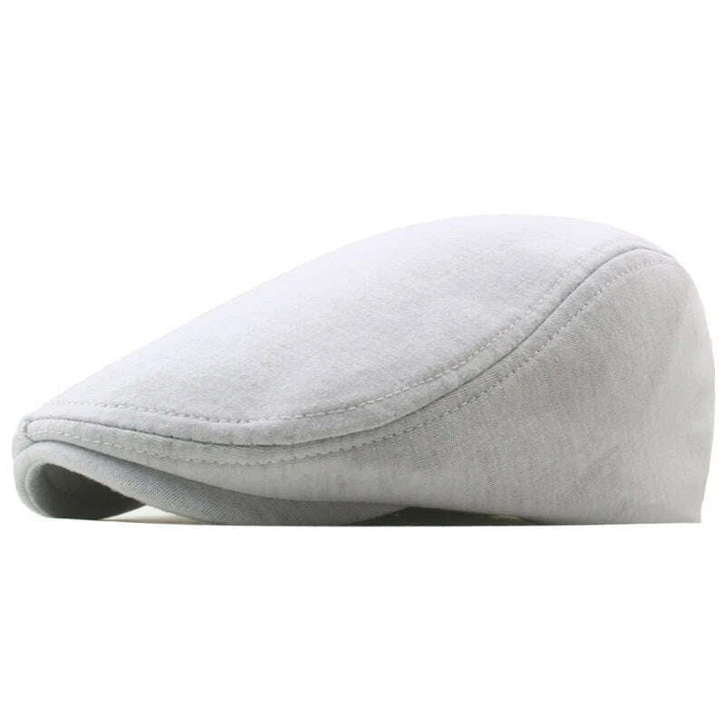 Autumn Winter British Style Newsboy Beret Cap Men'S Golf Driving Sun Flat Cabbie Hat Gatsby Ivy Cap Solid Soft Peaked Cap - KIMLUD