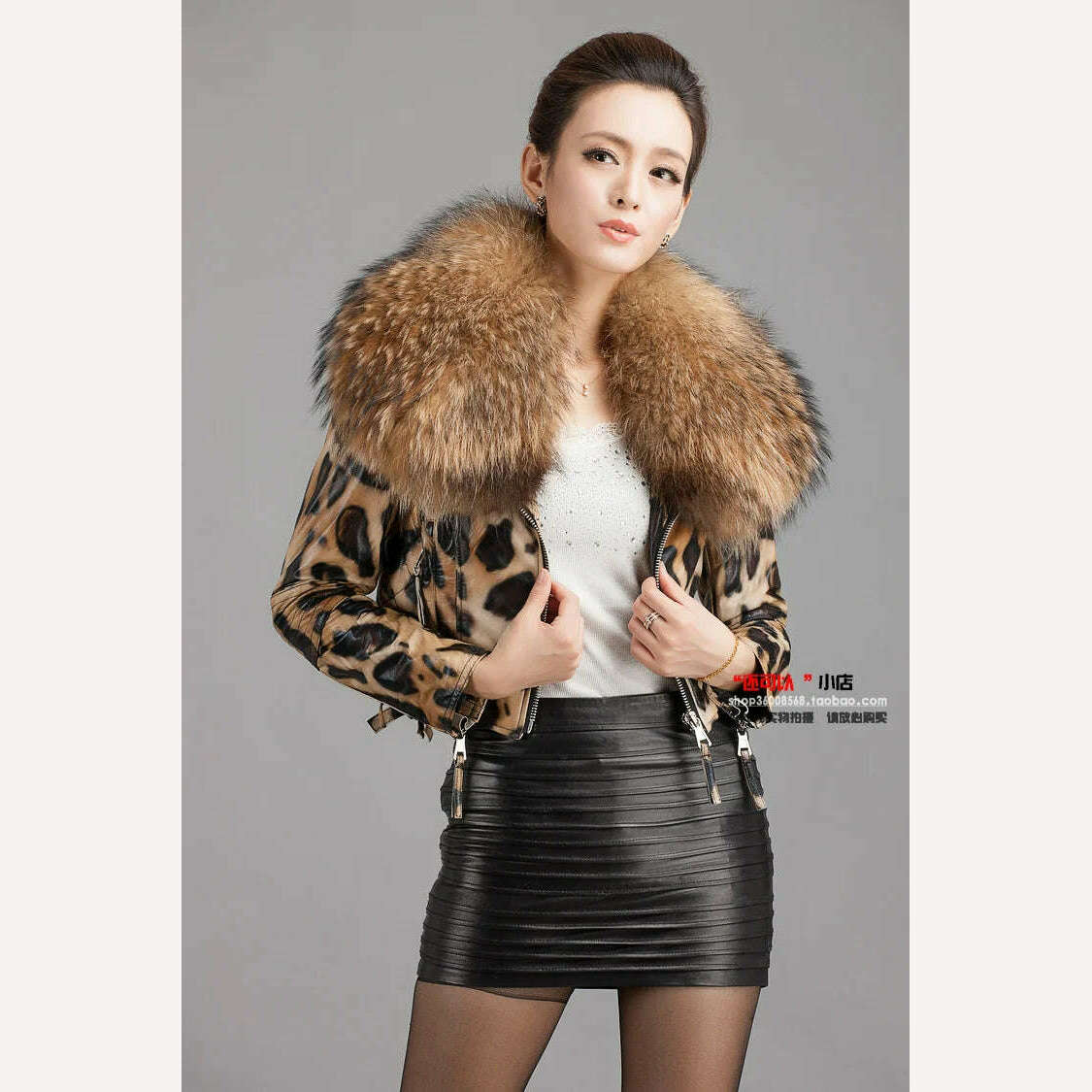 KIMLUD, Autumn Winter Women Genuine Sheepskin Leather Jacket Real Leather Coat with Ultra Large Raccoon Fur Collar Fashion Streetwear, KIMLUD Womens Clothes