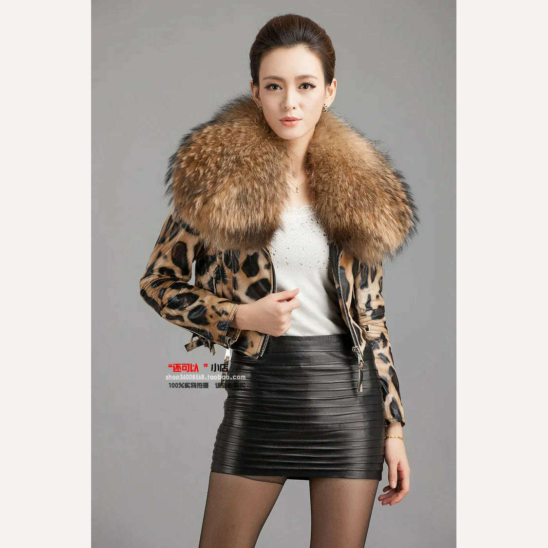 KIMLUD, Autumn Winter Women Genuine Sheepskin Leather Jacket Real Leather Coat with Ultra Large Raccoon Fur Collar Fashion Streetwear, KIMLUD Womens Clothes