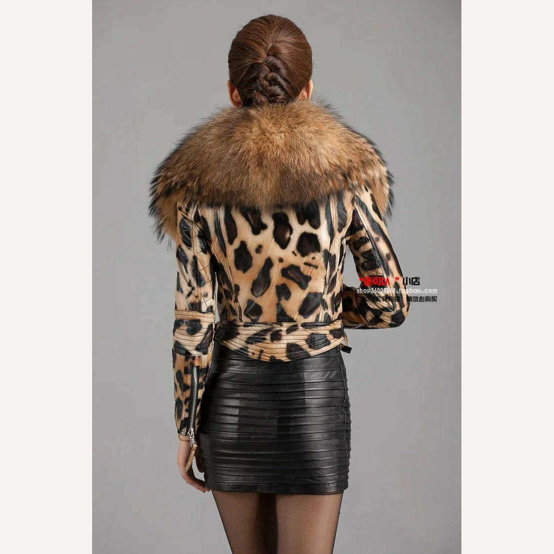 KIMLUD, Autumn Winter Women Genuine Sheepskin Leather Jacket Real Leather Coat with Ultra Large Raccoon Fur Collar Fashion Streetwear, KIMLUD Womens Clothes