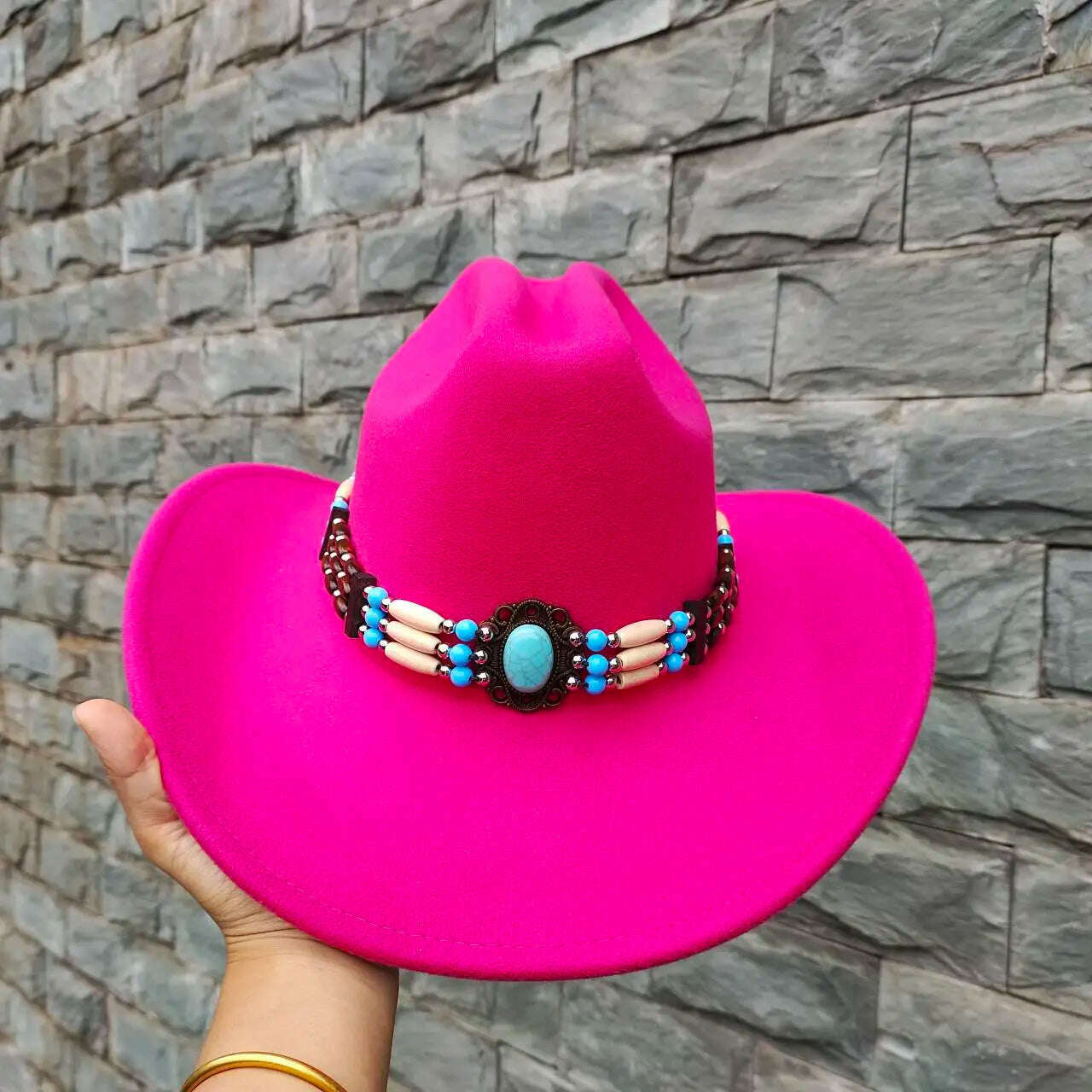 KIMLUD, Autumn/Winter 2023 New Western Men's Woolen Cowboy hat Metal Buckle Autumn/Winter Imitation Wool Vintage Knight Hat chapeu cowb, KIMLUD Womens ClothesKIMLUD, Autumn/Winter 2023 New Western Men's Woolen Cowboy hat Metal Buckle Autumn/Winter Imitation Wool Vintage Knight Hat chapeu cowb, 33 / M55-58cm, KIMLUD APPAREL - Womens Clothes