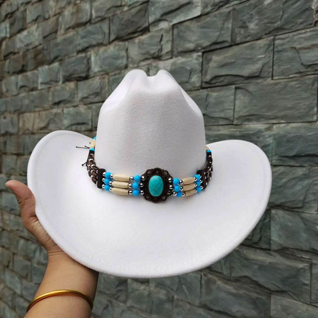 KIMLUD, Autumn/Winter 2023 New Western Men's Woolen Cowboy hat Metal Buckle Autumn/Winter Imitation Wool Vintage Knight Hat chapeu cowb, KIMLUD Womens ClothesKIMLUD, Autumn/Winter 2023 New Western Men's Woolen Cowboy hat Metal Buckle Autumn/Winter Imitation Wool Vintage Knight Hat chapeu cowb, 26 / M55-58cm, KIMLUD APPAREL - Womens Clothes