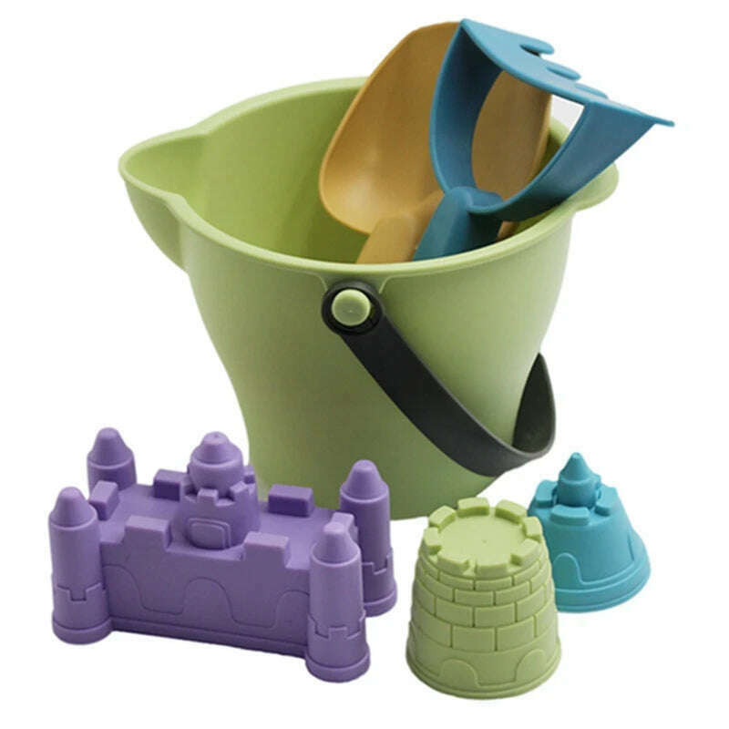 Baby Sand play Toys Beach Castle Mold Bucket Kids Outdoors Sandbox Set Sand Accessories Building Outdoor Kids Sand Toy Summer - KIMLUD